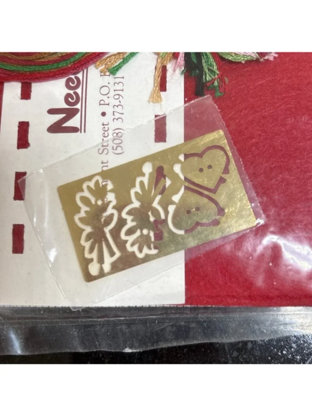 Christmas Stocking Kit Cross Stitch Mistletoe Bears Personalized Mini 24k Charm
